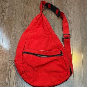 Ameribag Vibrant Red Sling Messenger Bag